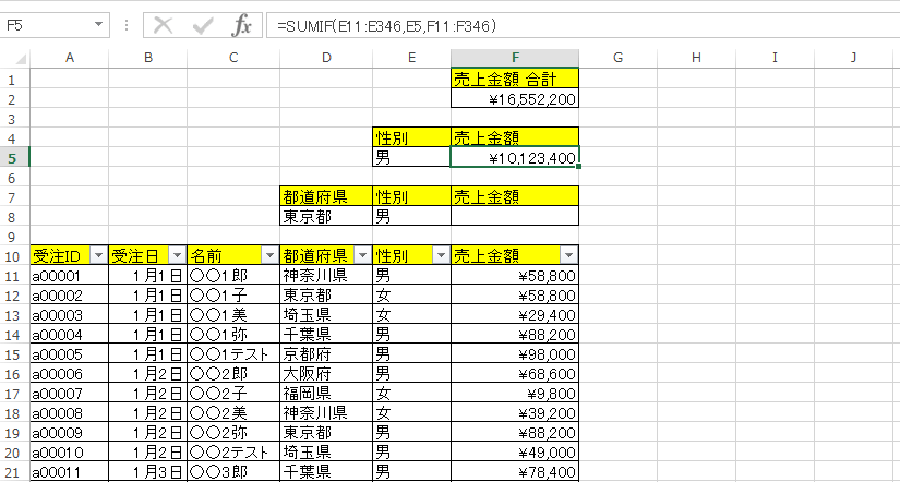 EXCEL ���v ����2